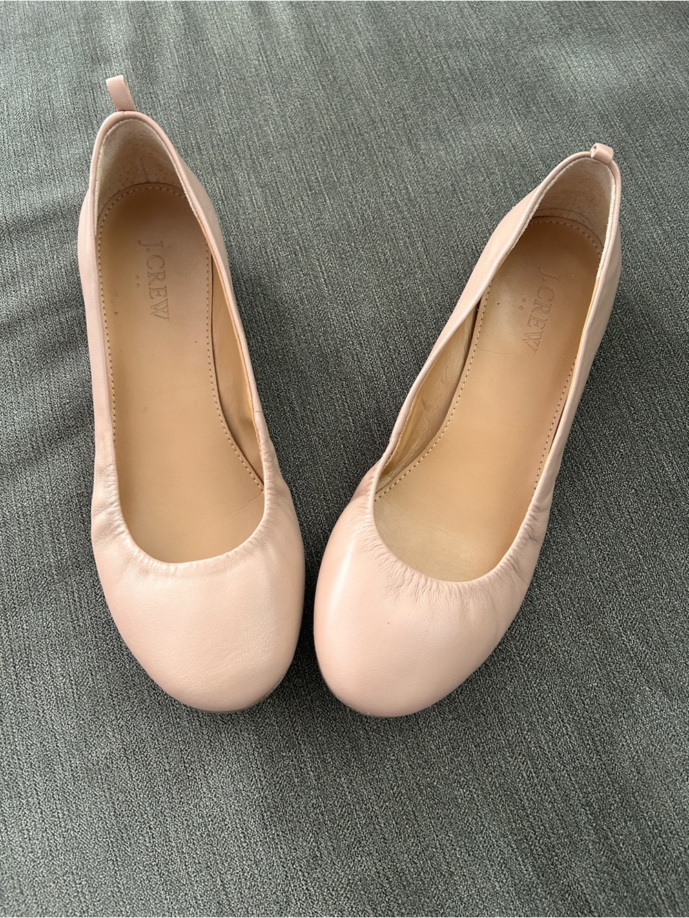Like New J. Crew Factory Leather Ballet Flats - Blush Nude - Size 6